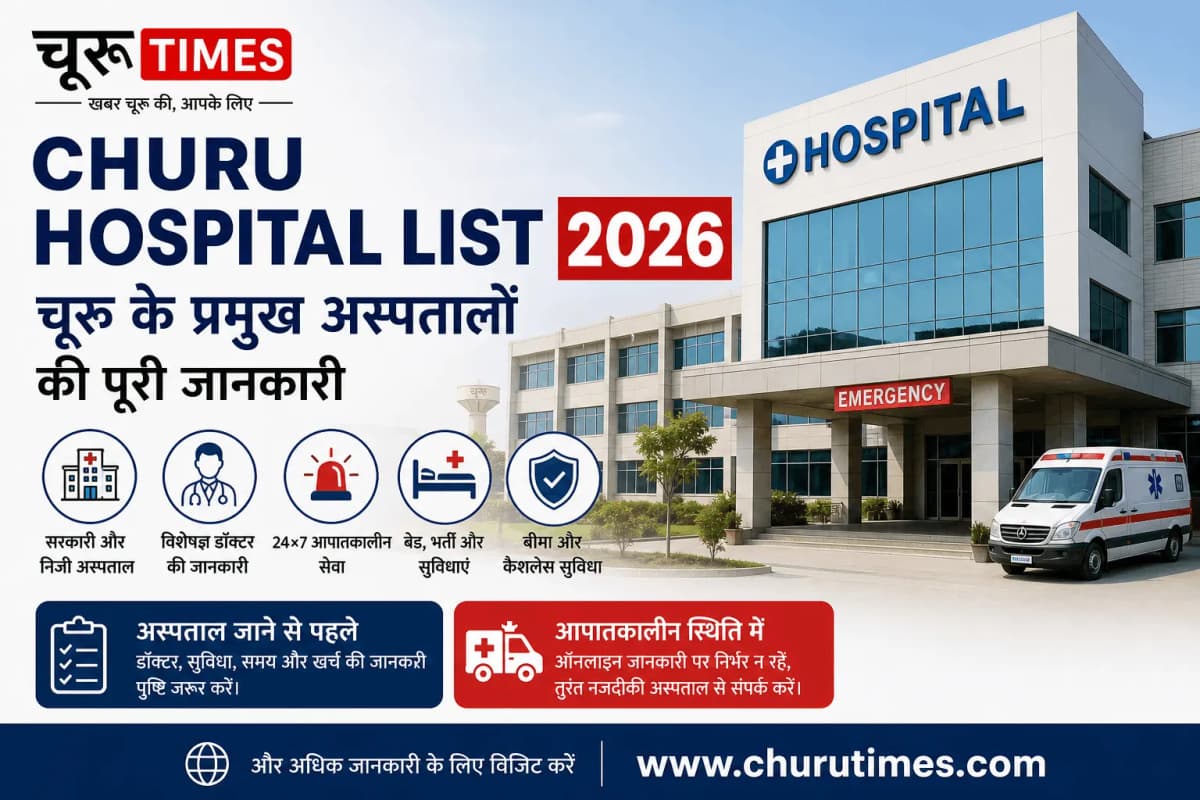 Churu Hospital List 2026: चूरू के प्रमुख अस्पतालों और इलाज सुविधाओं की जानकारी