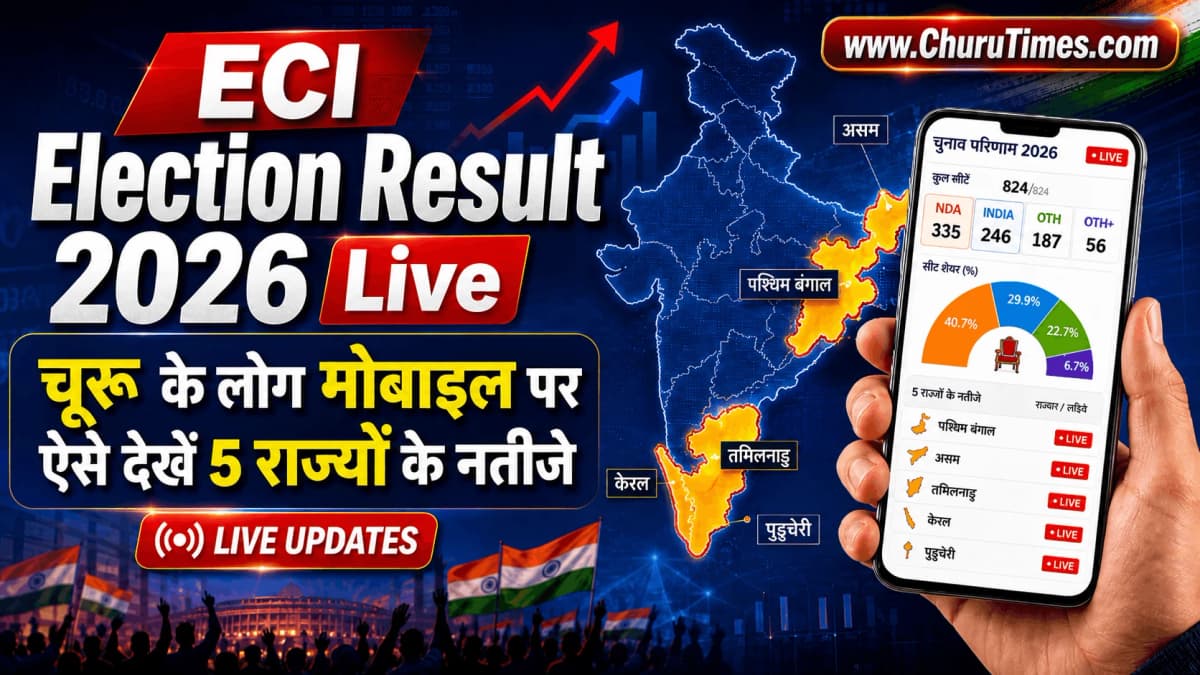 ECI Election Result 2026 Live: चूरू के लोग मोबाइल पर ऐसे देखें 5 राज्यों के नतीजे