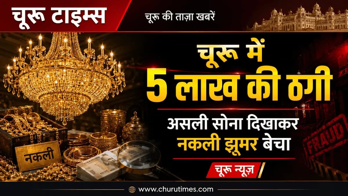 Churu News Today: असली सोने का टुकड़ा दिखाकर दुकानदार से 5 लाख की ठगी