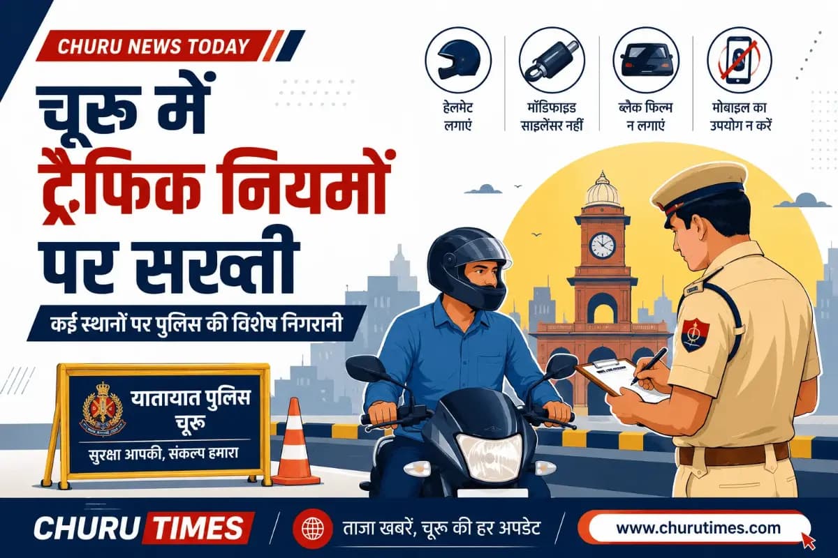 Churu News Today: चुरू वालों सावधान! चालान भूल जाओ... अब सीधे गाड़ी होगी SEIZE!