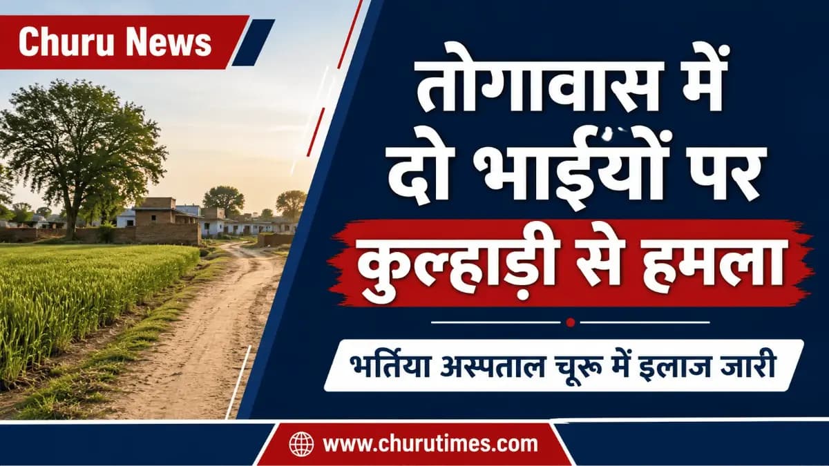 Churu News: तोगावास में दो भाइयों पर कुल्हाड़ी से हमला