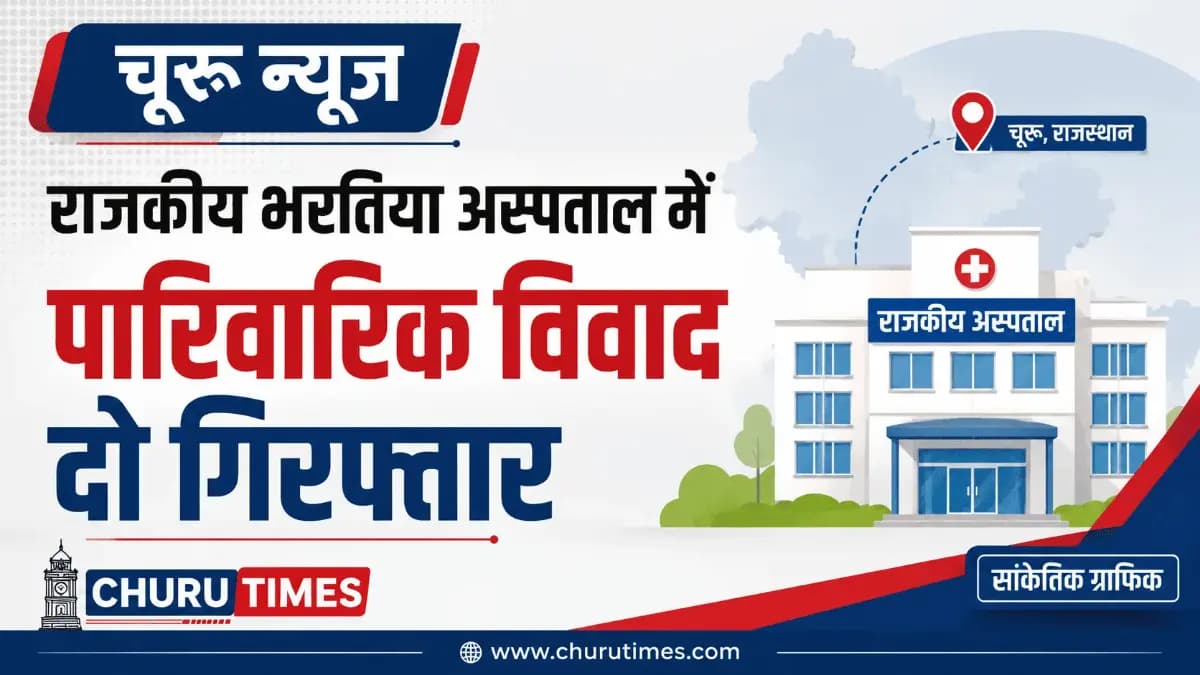 चूरू न्यूज: राजकीय भरतिया अस्पताल में पारिवारिक विवाद, दो गिरफ्तार