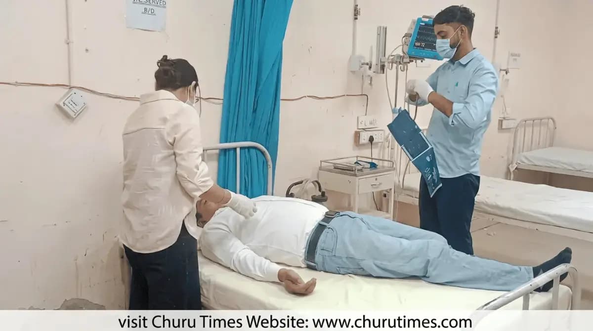 चूरू-सरदारशहर रोड पर बाइक-स्कूटी की भिड़ंत, युवक की मौत; सैनिक घायल