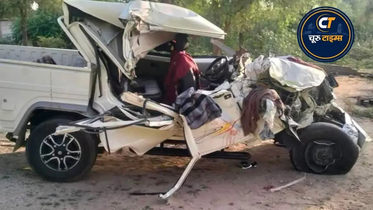भामटसर के पास बस और कैंपर की टक्कर, एक युवक की मौत; 8 घायल